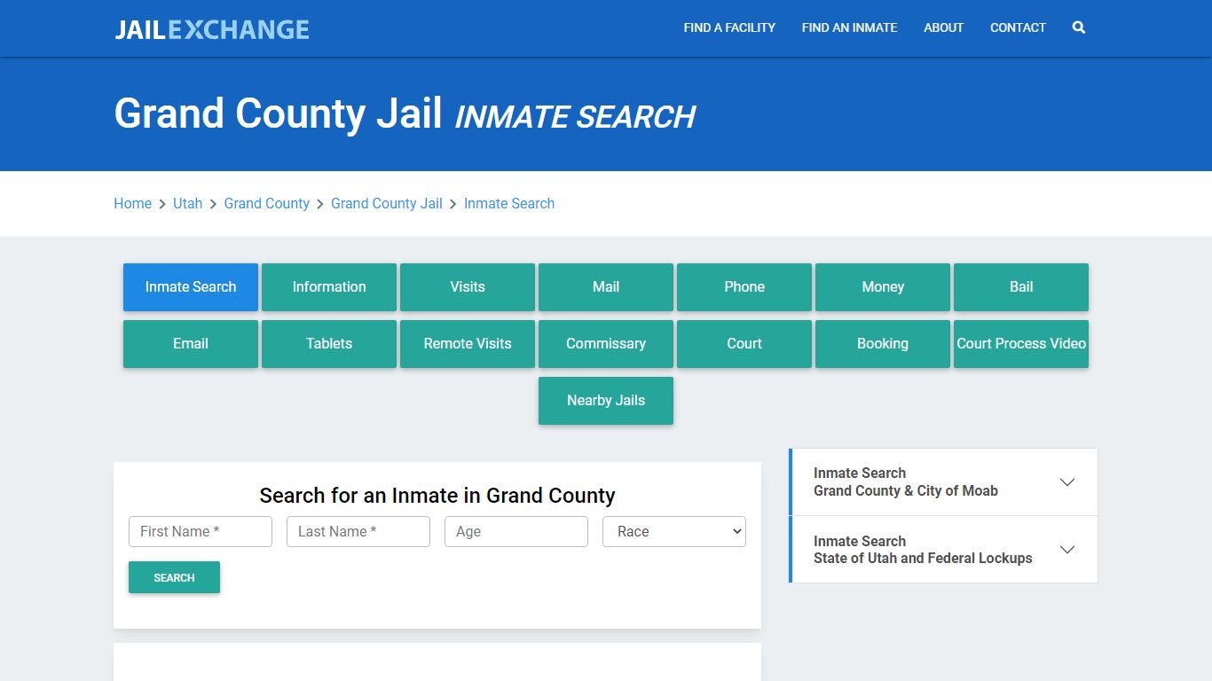 Grand County Jail, UT Inmate Search: Roster & Mugshots